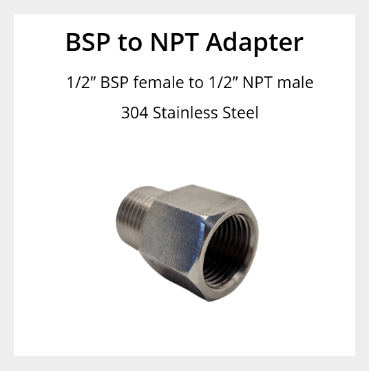 BSP to NPT Adapter