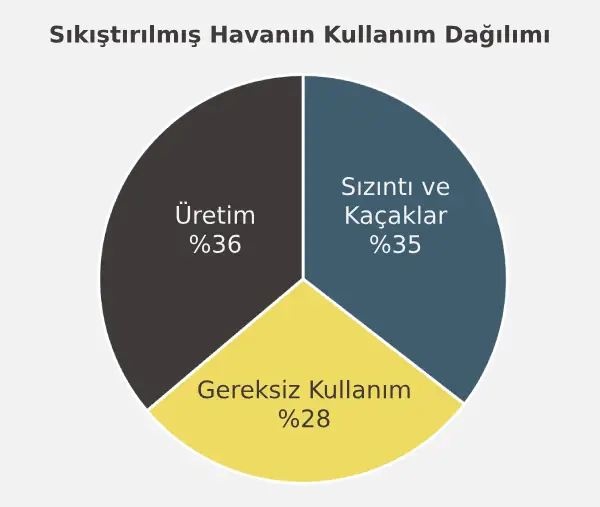 Sıkıştırılmış Havanın Kullanım Dağılımı